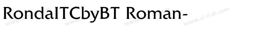 RondaITCbyBT Roman字体转换